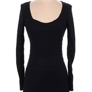 Elegant Black Long Sleeve Dress